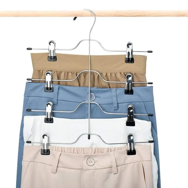 Adjustable Metal Pants Skirts Cloths Hanger with clips